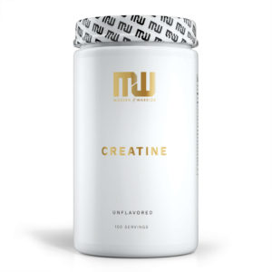Jar of creatine powder